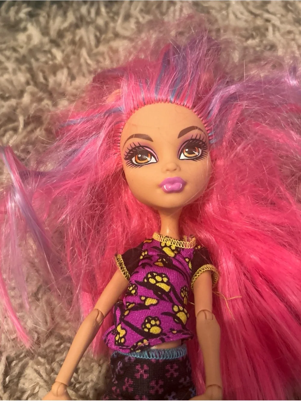 Monster High Creepateria Howleen Wolf Doll with Boots   Good used condition. Hai